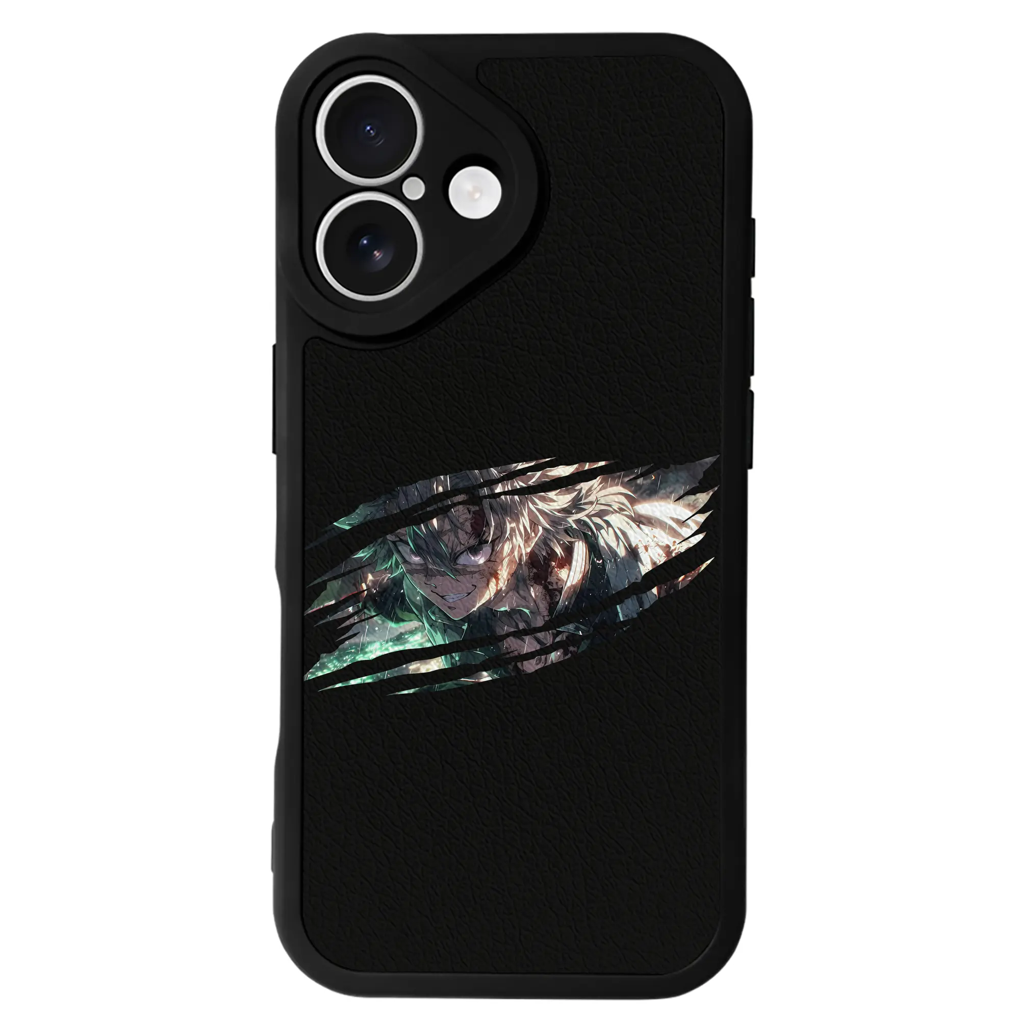 鬼滅の刃 グッズ,不死川 実弥 - IPhone 16シリーズ対応 ・ シリコンスマホケース ・ レザー調 ・ 高精度フィット ・ 耐衝撃 ・ ワイヤレス充電対応 ・ 精密カット